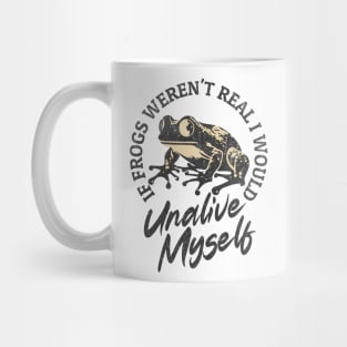 Funny Frog Shirt Unalive Myself Meme Retro Aesthetic Mug